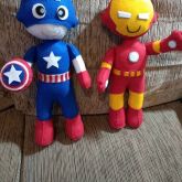 Capitão América  e Homem de Ferro - Personagens em feltro