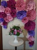 flor de papel gigante