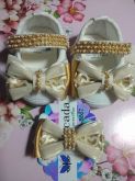 kit recém nascido branco com dourado